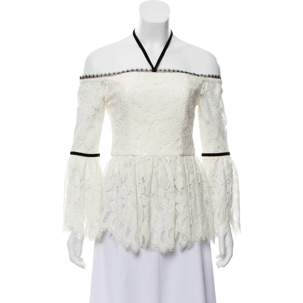 ALEXIS Lace Off-The-Shoulder Blouse Tops